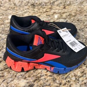 Boys Reebok Black and Red Athletic Shoes